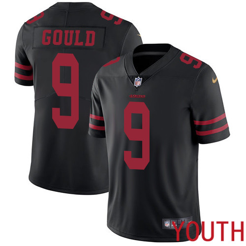 San Francisco 49ers Limited Black Youth Robbie Gould Alternate NFL Jersey #9 Vapor Untouchable